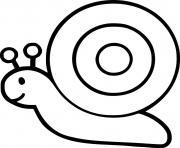 Printable snail easy coloring pages