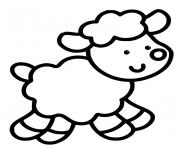 Printable sheep easy coloring pages