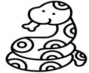 Printable snake easy coloring pages