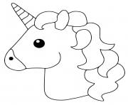 Printable unicorn easy coloring pages