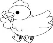 Printable Cute Simple Chick coloring pages