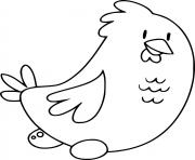 Printable Cartoon Funny Chick coloring pages