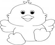 Printable Easy Baby Chick coloring pages
