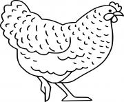Printable Beautiful Hen coloring pages