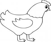 Printable Simple Chicken coloring pages