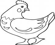 Printable Cartoon Walking Chicken coloring pages