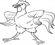 Printable Very Proud Rooster coloring pages