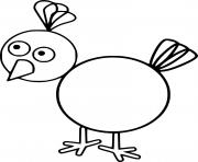 Printable Geometric Chicken coloring pages