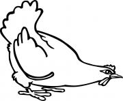 Printable Easy Chicken coloring pages