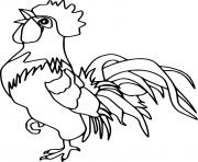 Printable Proud Rooster Crowing coloring pages