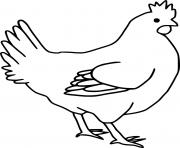 Printable Very Easy Hen coloring pages