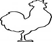 Printable Chicken Outline coloring pages