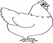 Printable Very Simple Chicken coloring pages