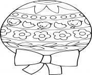 Printable Easter Egg with Chick Patterns coloring pages