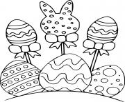 Printable Rocket Easter Eggs coloring pages