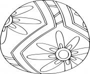 Printable Flower Patterns Easter Egg coloring pages