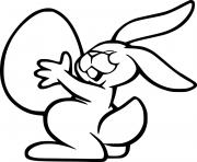 Printable Very Easy Easter Bunny coloring pages