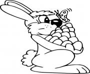 Printable Easter Bunny and Butterfly coloring pages