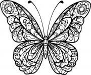 Printable Zentangle Butterfly Art coloring pages