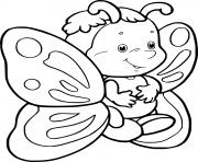 Printable Little Happy Butterfly coloring pages