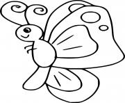 Printable Flying Cute Butterfly coloring pages