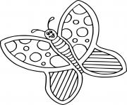 Printable Happy Cartoon Butterfly coloring pages
