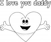 Printable I Love You Daddy coloring pages