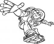 Printable Buzz Lightyear and a Car coloring pages