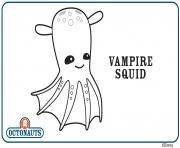 Printable vampire squid octonaut creature coloring pages