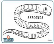 Printable anaconda octonaut creature coloring pages