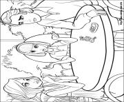 Printable barbie thumbelina 14 coloring pages