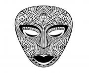 Printable adult african mask coloring pages