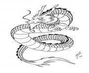 Printable adult adulte tatouage dragon chinois coloring pages