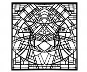 Printable adult stained glass belgique exposition rene mels 1986 version square coloring pages