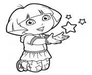 Printable dora stars happy coloring pages