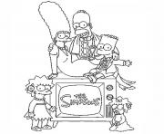 Printable the simpson family coloring pages