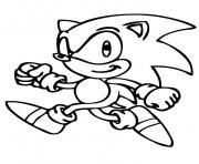 Printable sonic is running coloring pages