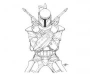 Printable star wars boba fett coloring pages