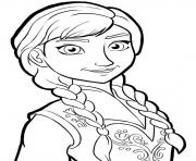 Printable Anna is optimistic and energetic coloring pages
