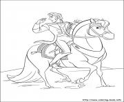 Printable arendelle on a horse coloring pages