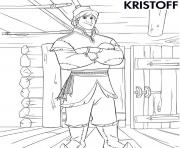 Printable iceman named Kristoff coloring pages