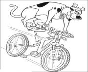 Printable scooby riding a bike 68cc coloring pages