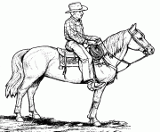 Printable cowboy western horse s7f84 coloring pages