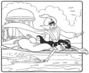 Printable aladdin and jasmine flying on river disney princess coloring pages83be coloring pages