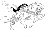 Printable aladdin and jasmine rides huge horse disney coloring pagesfae0 coloring pages