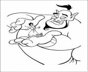Printable aladdin on genies hand disney princess coloring pages3372 coloring pages
