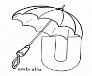 Printable u for umbrella alphabet s free0fdb coloring pages