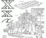 Printable x words alphabet s563a coloring pages