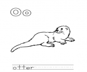 Printable otter alphabet saa0e coloring pages