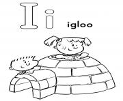 alphabet color pages i for igloocf24 coloring pages